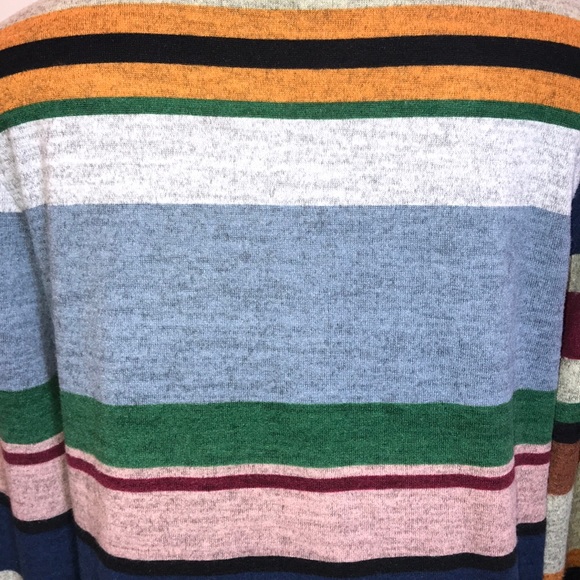 BomBom Fuzzy Soft Striped Color Block Long Sweater - Picture 8 of 12